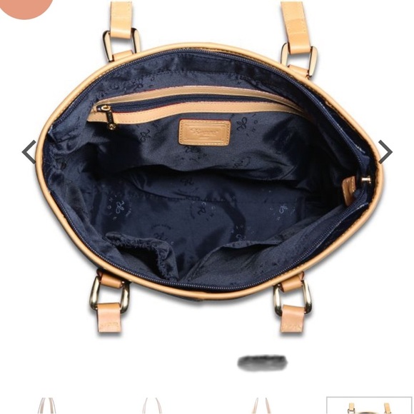 Rioni Moda Italia Signature Estate Tall Tote Shopper Monogram Coated Canvas New - Picture 2 of 15